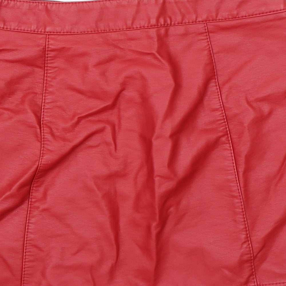 FOREVER 21 Womens Red   A-Line Skirt Size S