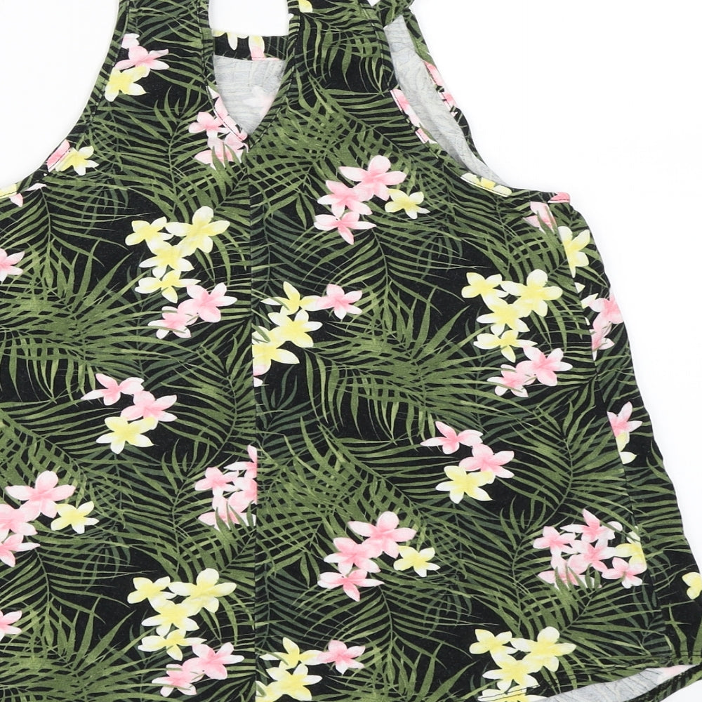 Womens UK Size 10 Dorothy Perkins Green Basic Tank