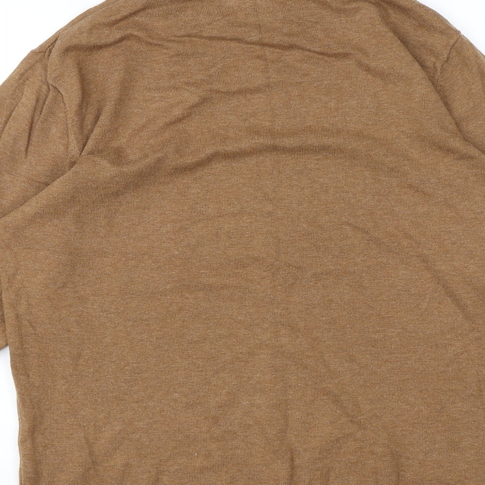 Primark Mens Brown  Knit Pullover Jumper Size M