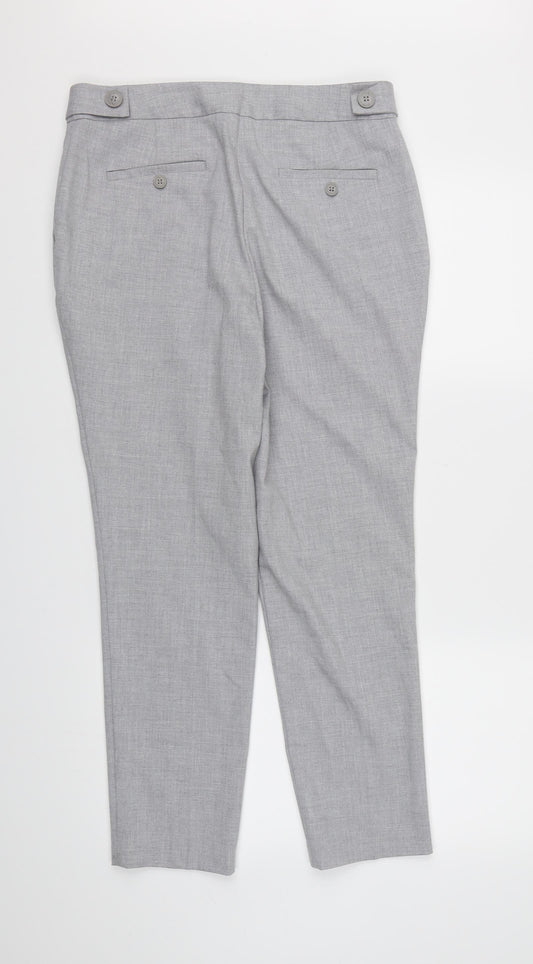 Womens UK Size 10 NEXT Regular Fit Dress Pants Grey Trousers