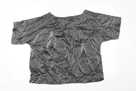 Womens UK Size M VERO MODA Silver Basic Blouse