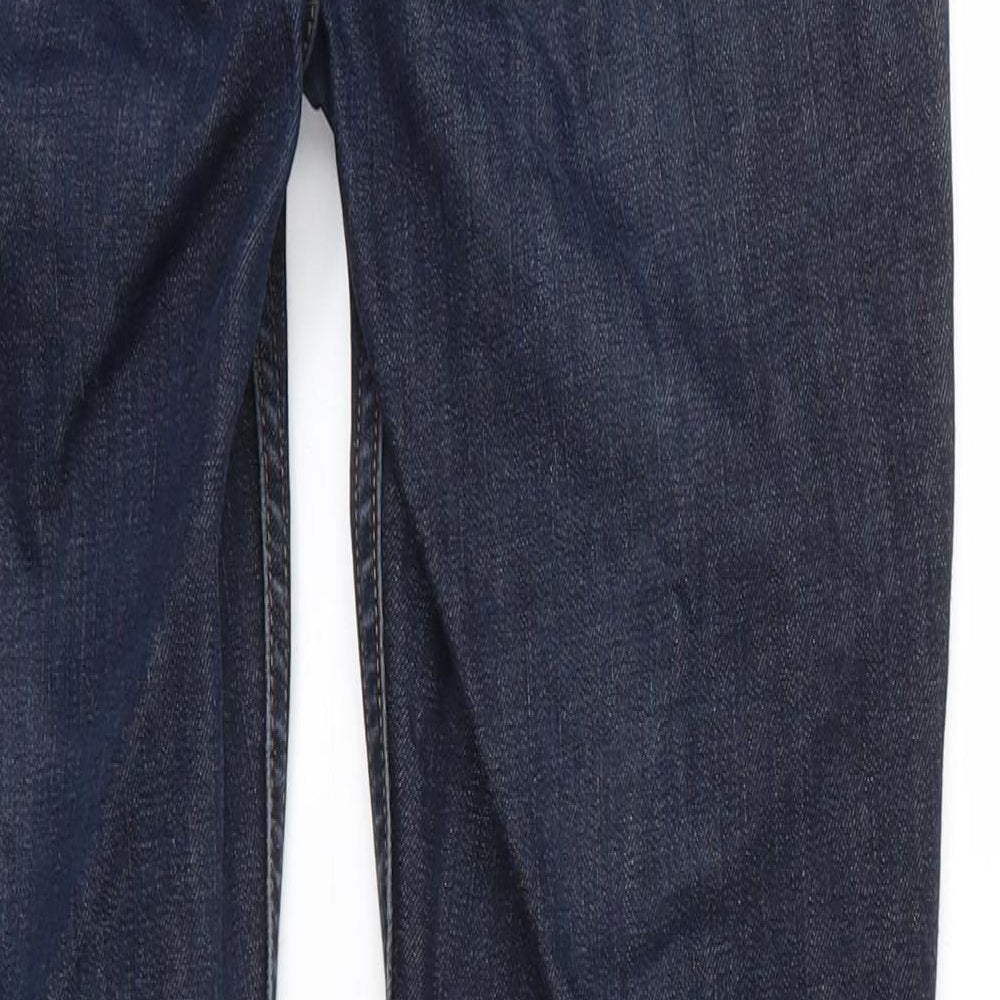 Topshop Womens Blue Denim Straight Jeans Size 28 in L29 in