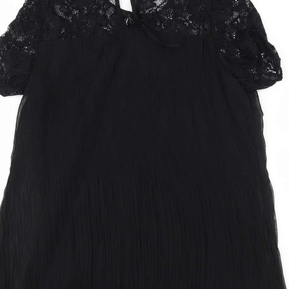 F&F Womens Black Basic T-Shirt Size 8