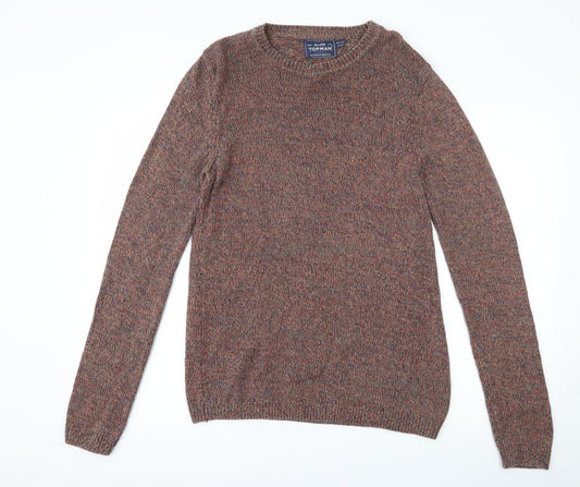 Topman Mens Brown Pullover Jumper Size S