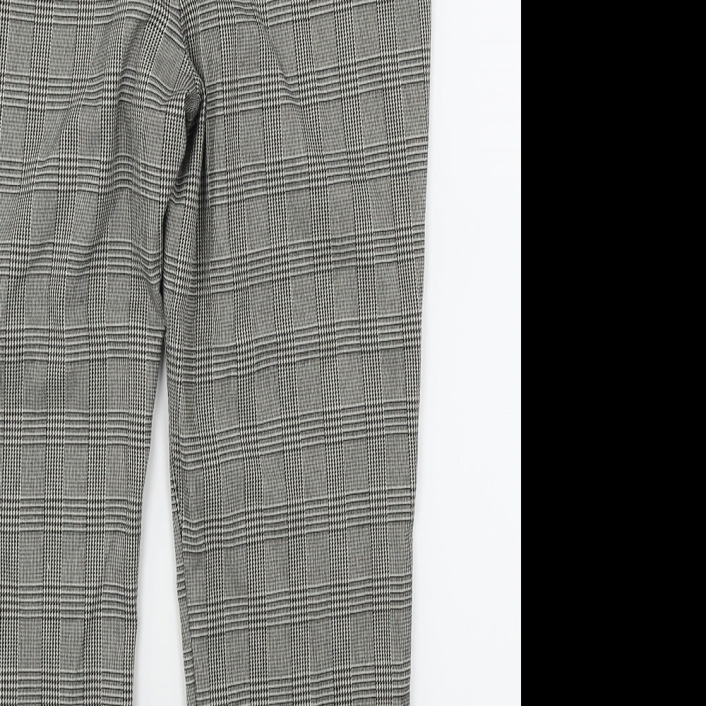 TU Womens Green Check Trousers Size 14 L25 in