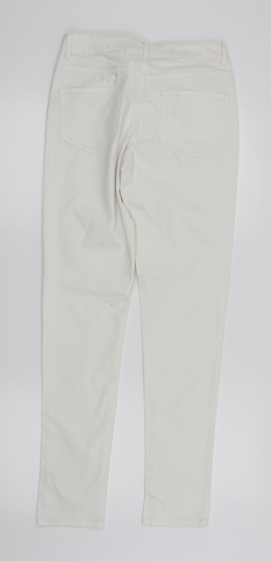 Womens UK Size 10 Cherokee Regular Fit Skinny White Jeans