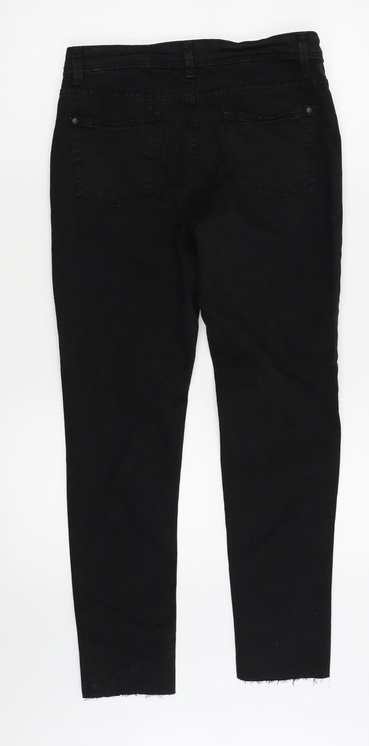 Womens UK Size 10 Denim and co Regular Fit Skinny Black Jeans