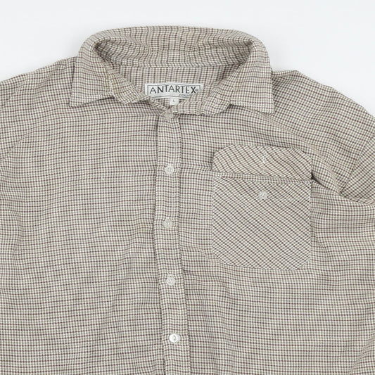 Antarex Mens Multicoloured Check   Button-Up Size L