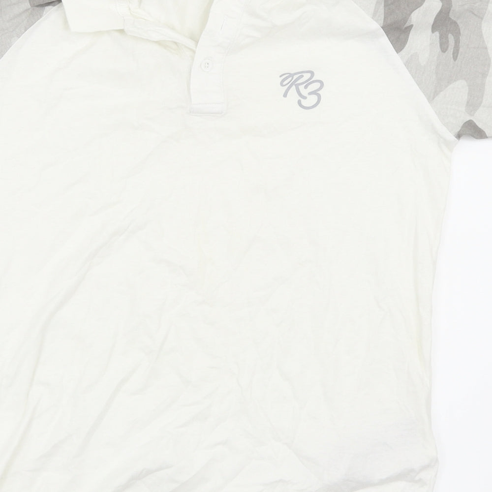 Ripstop Boys White Basic T-Shirt Size XL
