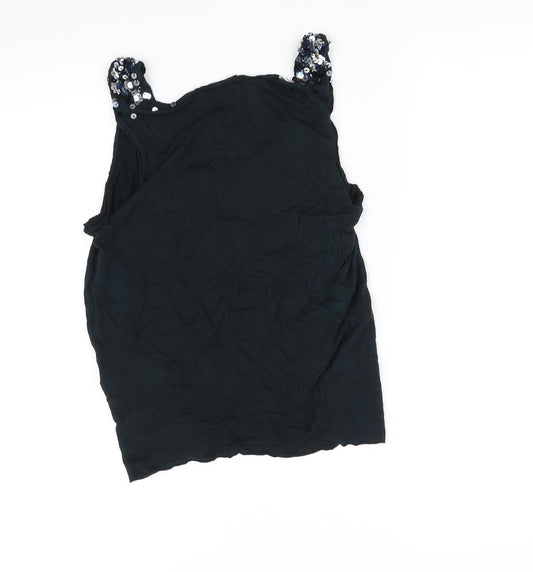 Miss Selfridge Womens Blue Basic Tank Size 10