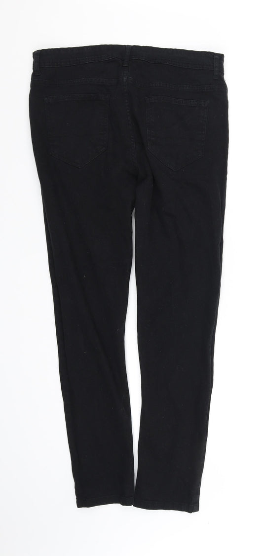 Denim & Co. Womens Black Straight Jeans Size 32 in L31 in