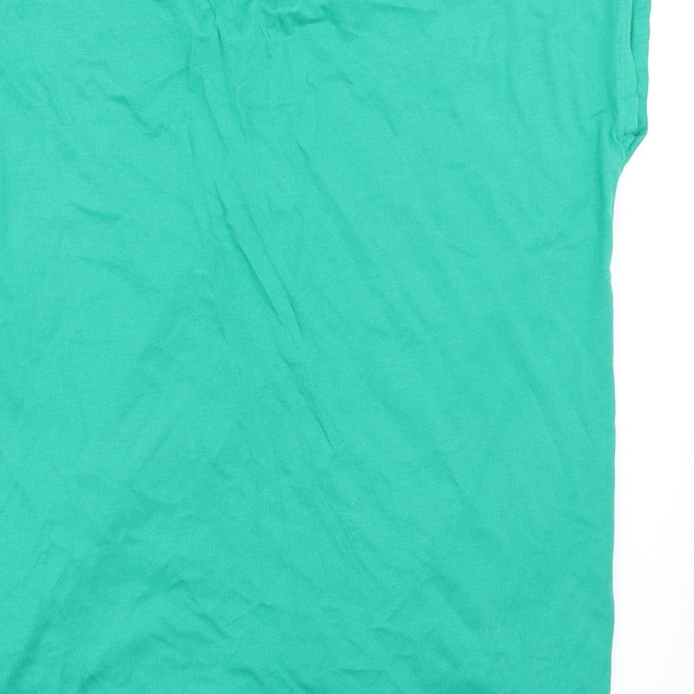 Womens UK Size 16 Preworn Green Basic T-Shirt