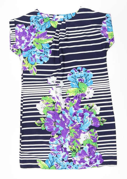 Lakeland Womens Blue Striped Shift Size 12