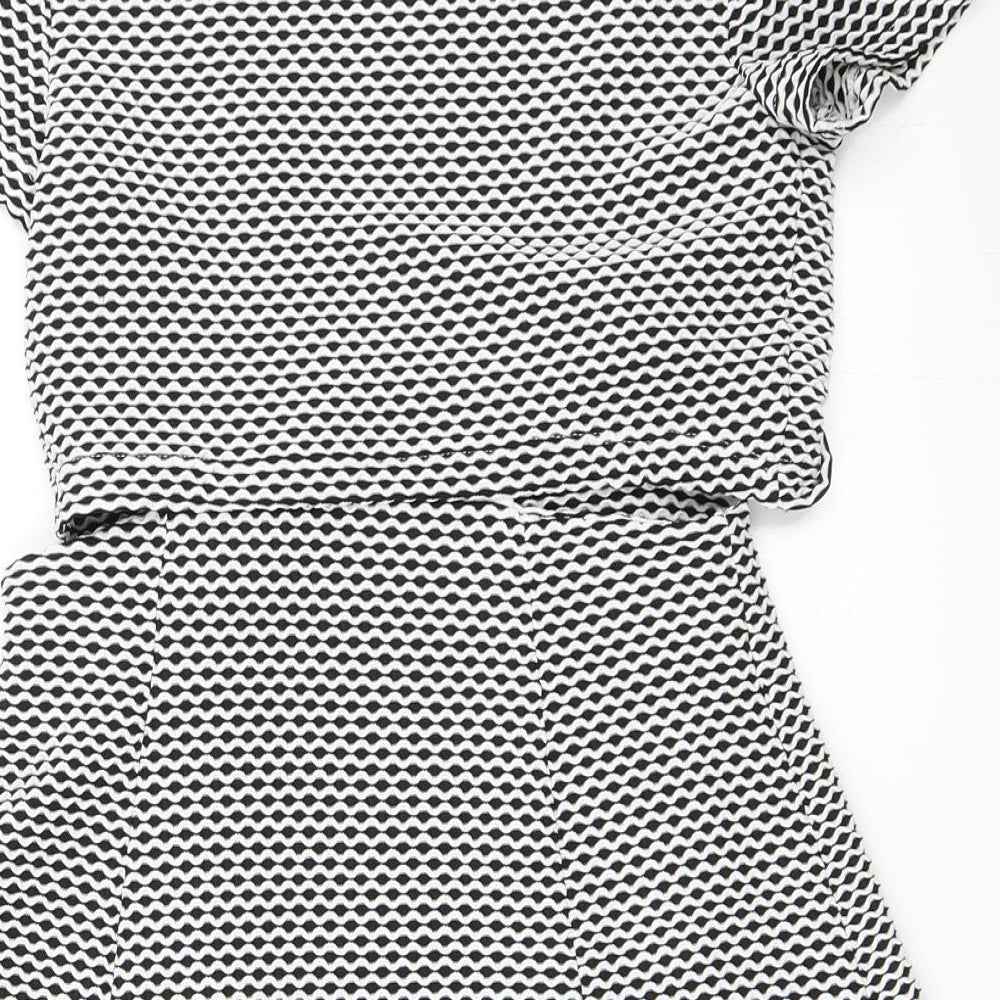 Topshop Womens White Skater Dress Size 8