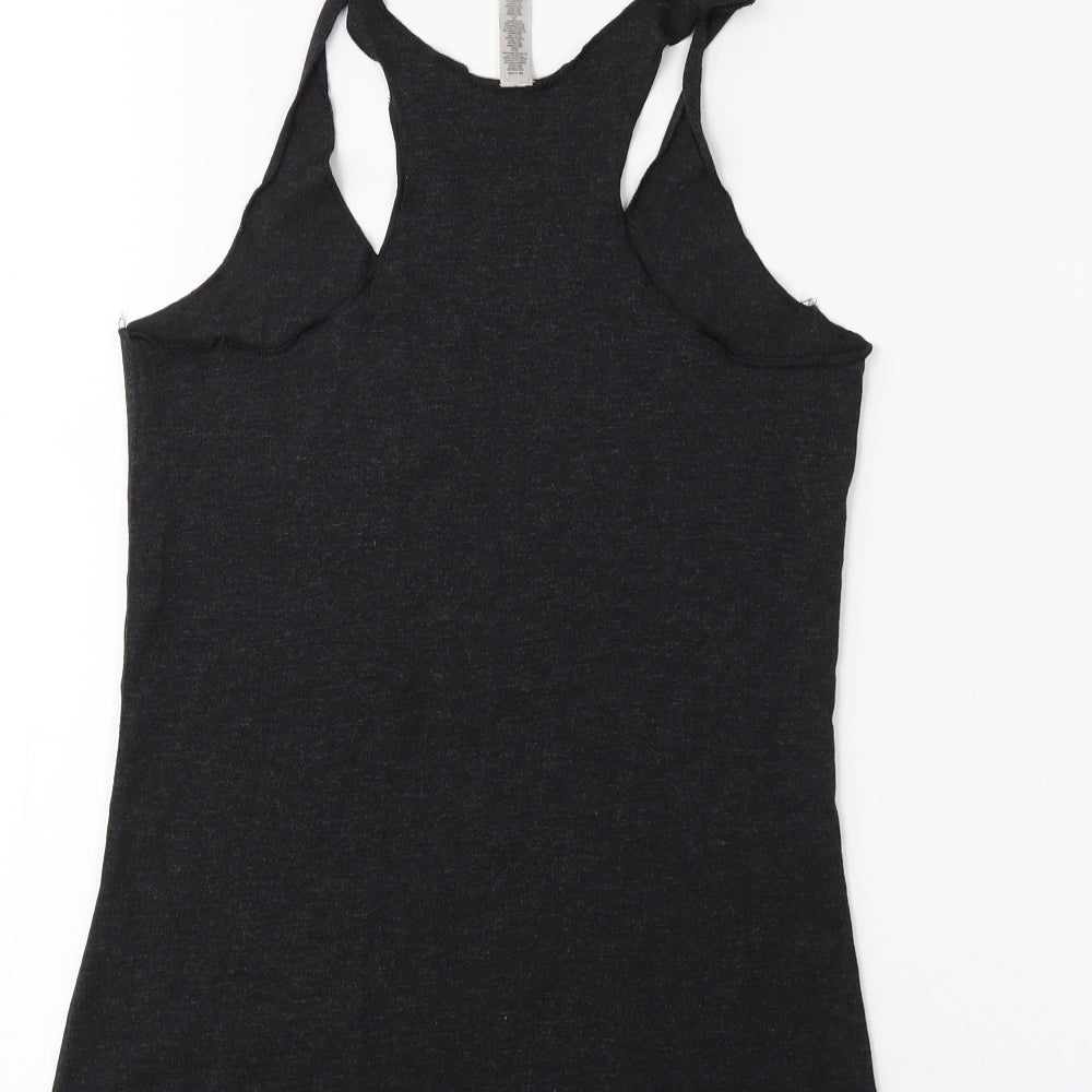 Womens UK Size XS Preworn Grey Basic Tank