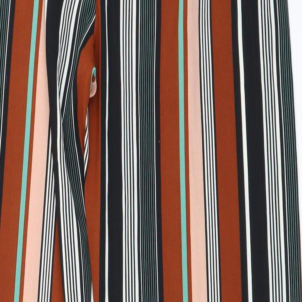 George Womens Brown Striped Trousers Size 12 L28 in