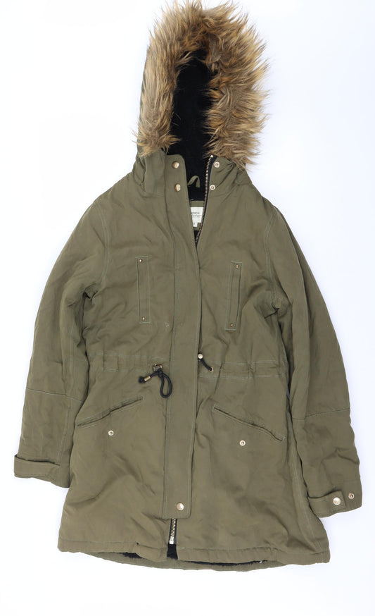 Papaya Womens Green Jacket Coat Size 8