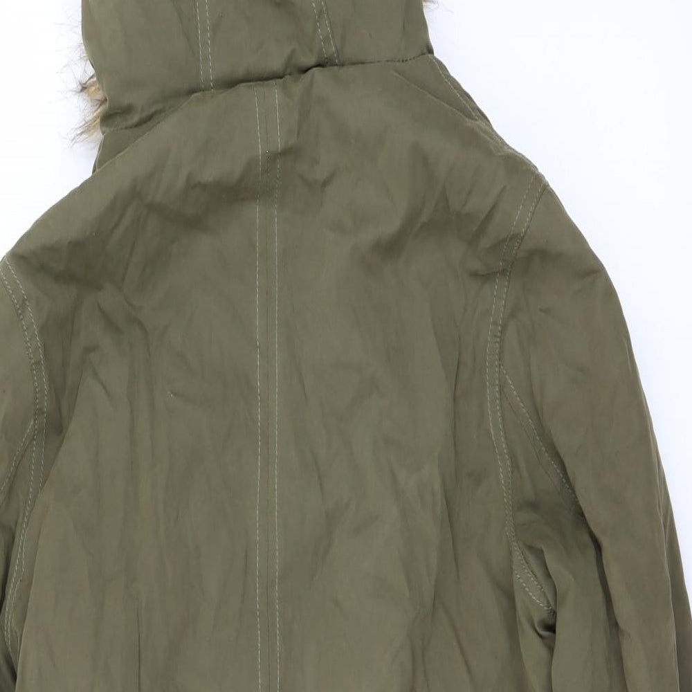 Papaya Womens Green Jacket Coat Size 8