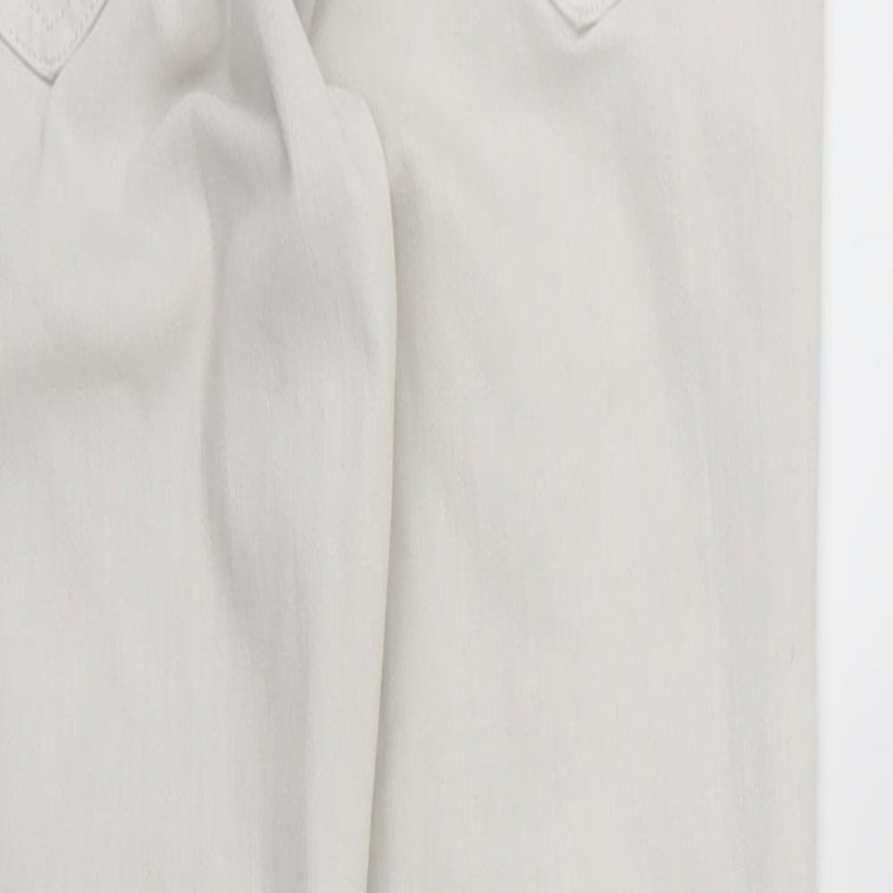 Miss Selfridge Womens White Denim Skinny Jeans Size 12 L27 in