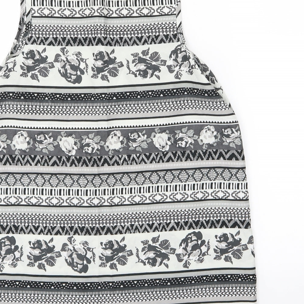 Primark Womens Grey Floral Chiffon Camisole Tank Size 10