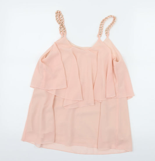 Womens UK Size S Preworn Pink Camisole Tank
