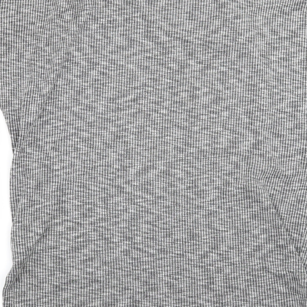 Womens UK Size 6 New Look Grey Basic T-Shirt