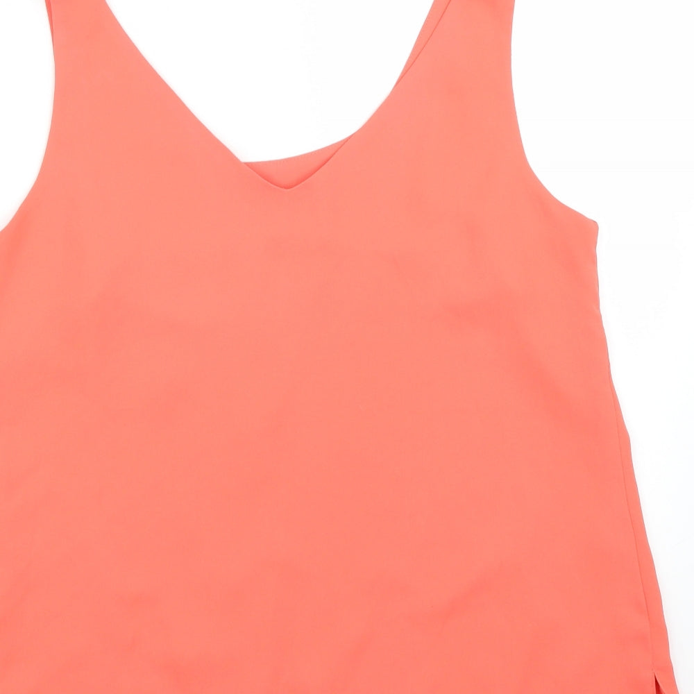 Womens UK Size 10 Wallis Orange Basic Tank