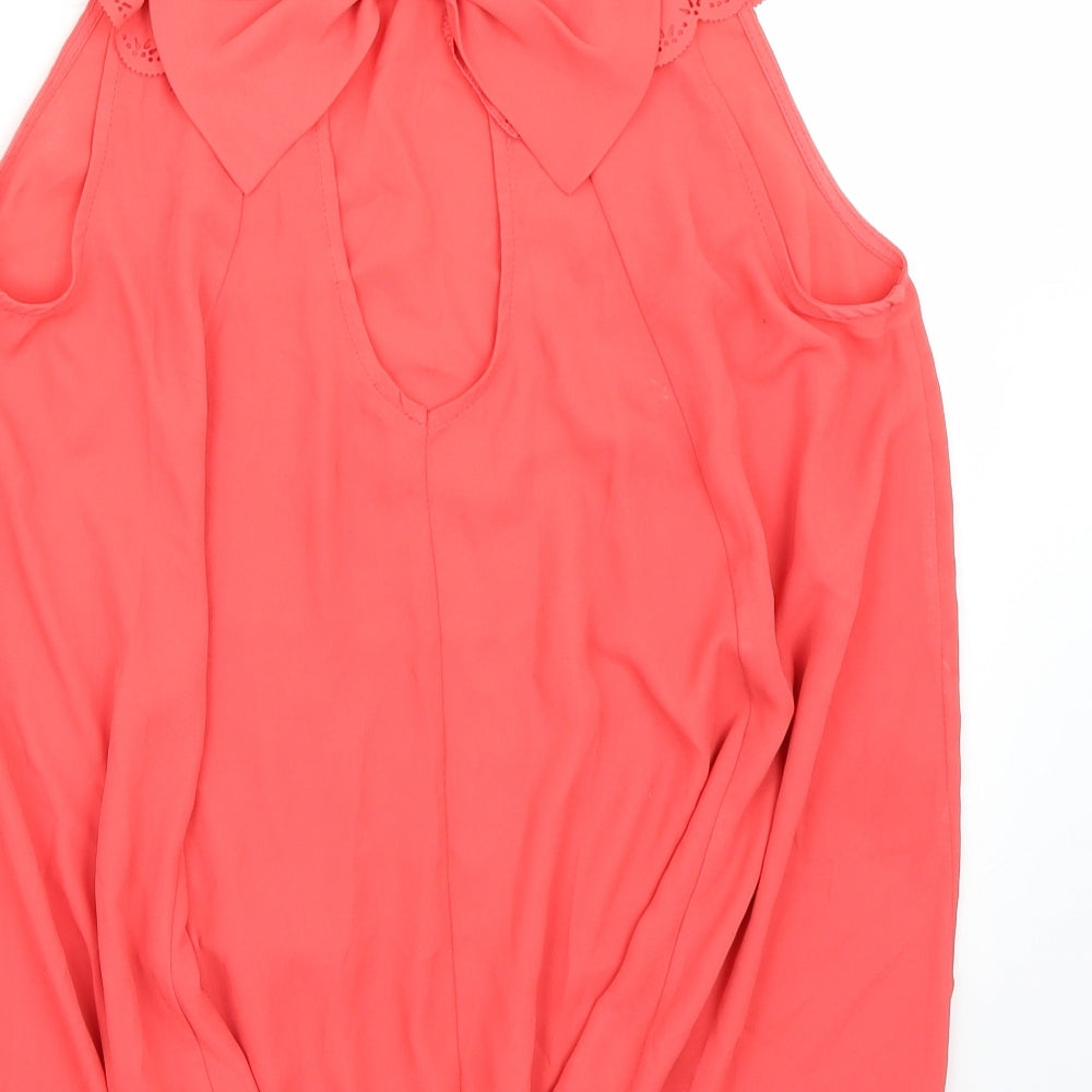 Miss Selfridge Womens Pink Basic Blouse Size 12