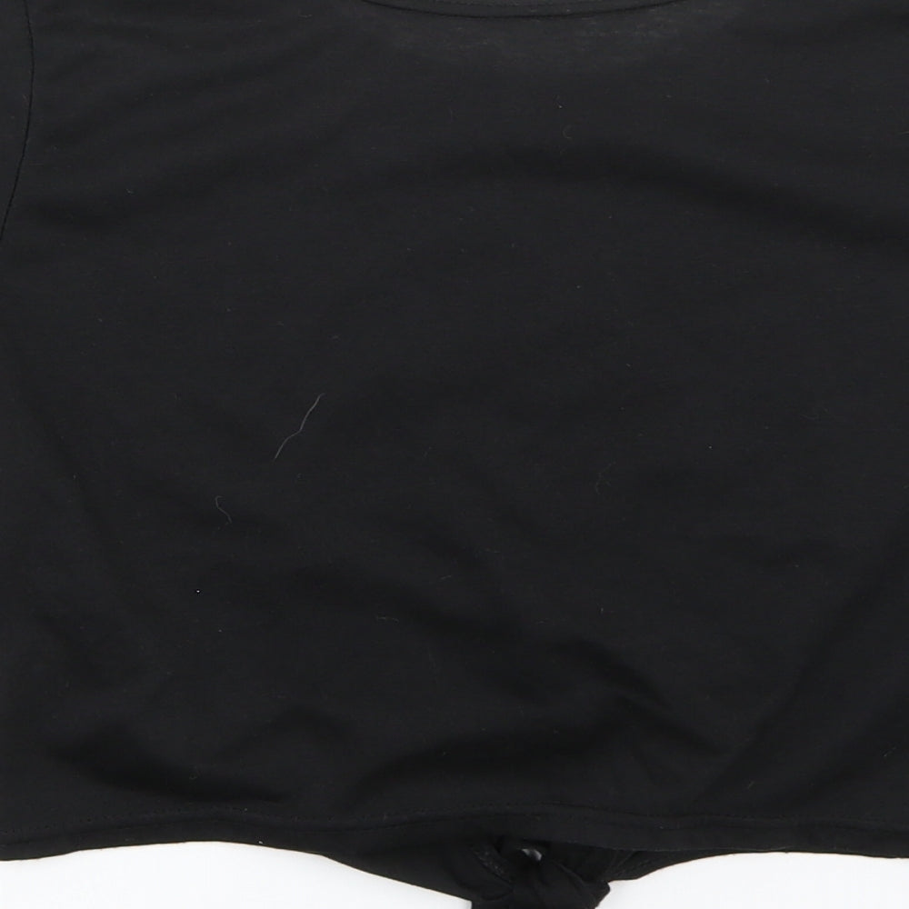 Preworn Womens Black Basic T-Shirt Size S