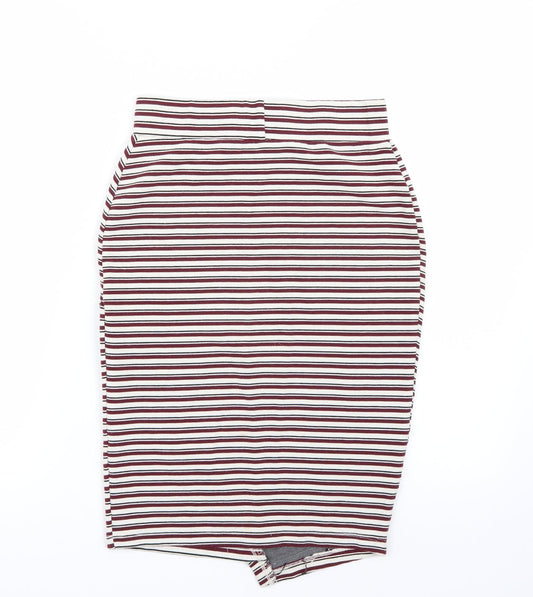 Primark Womens Purple Striped  A-Line Skirt Size 8
