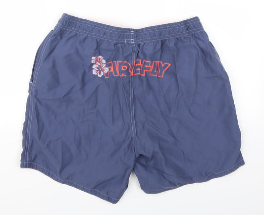 Firefly Mens Blue Sweat Shorts Size M - Logo