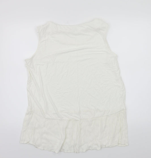 F&F Womens White Jersey Basic Blouse Size 20