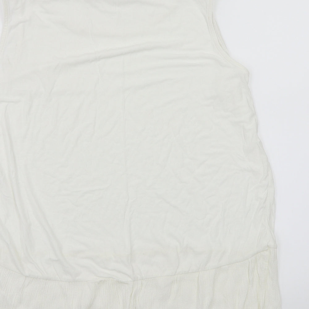 F&F Womens White Jersey Basic Blouse Size 20