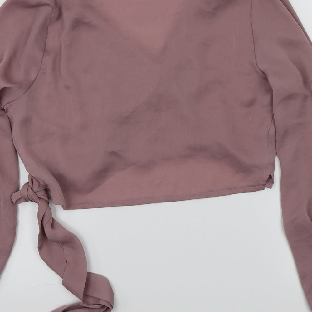Womens UK Size S Love & Other Things Pink Cropped Blouse