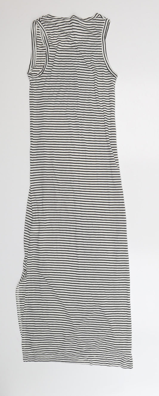 Atmosphere Womens White Striped Tank Dress Size 4
