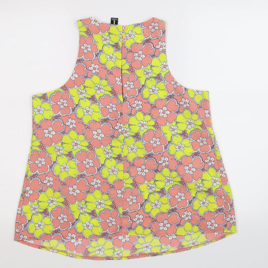 Izabel Womens Multicoloured Floral Basic Tank Size 12