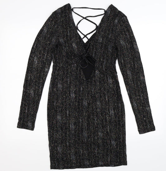 Topshop Womens Black Bodycon Size 10