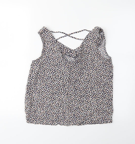 Primark Womens Blue Floral Basic Tank Size 10
