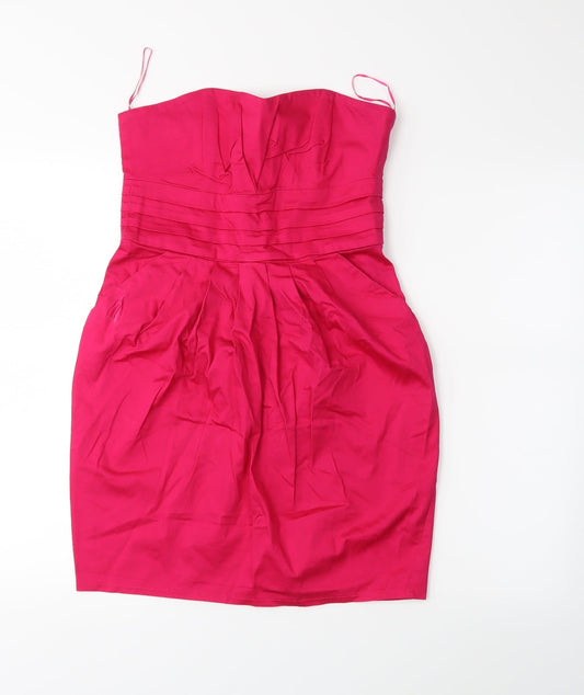 New Look Womens Pink Pencil Dress Size 10