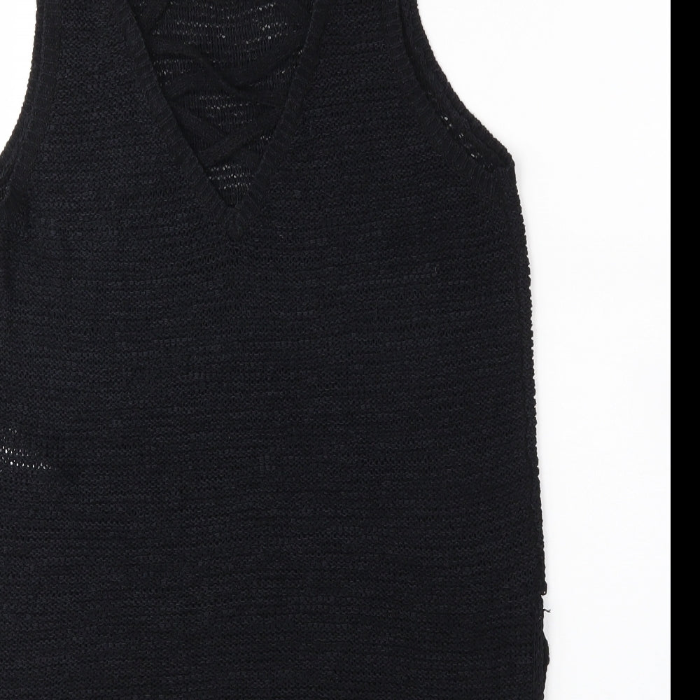 Womens UK Size 10 newlook Black Basic Tank