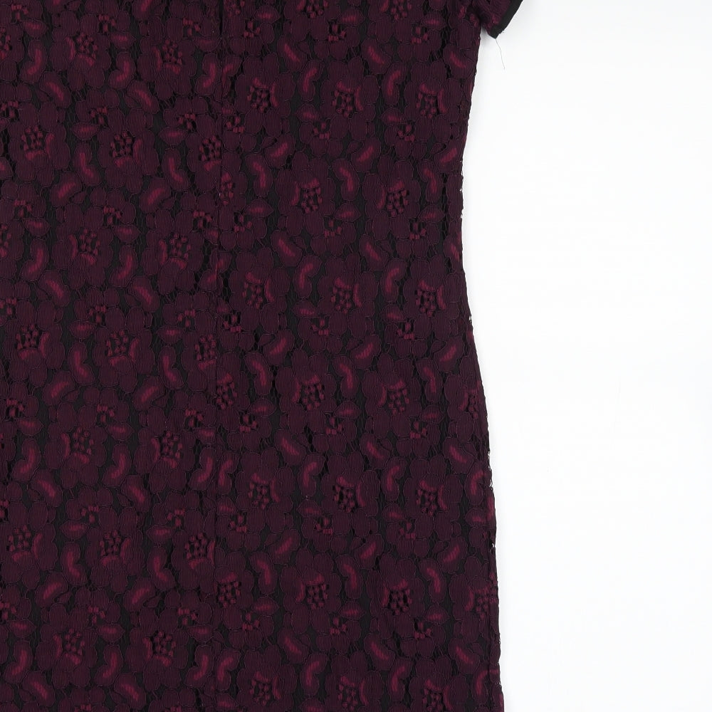Brand and care label for NEXT women’s red pencil dress, size UK 10