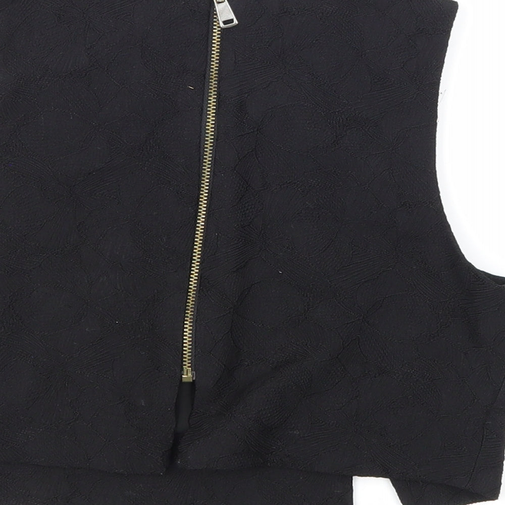 Womens UK Size 6 River Island Black Basic Blouse