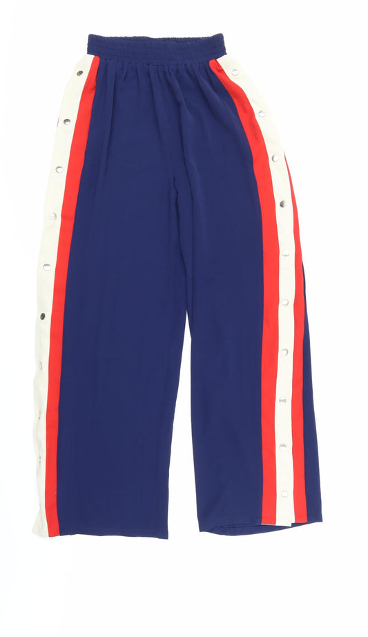 Womens UK Size 8 Boohoo Relaxed Fit Multicoloured Trousers
