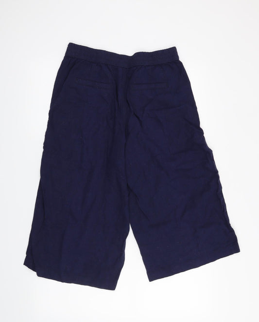 George Womens Blue Cropped Trousers Size 8 L20 in
