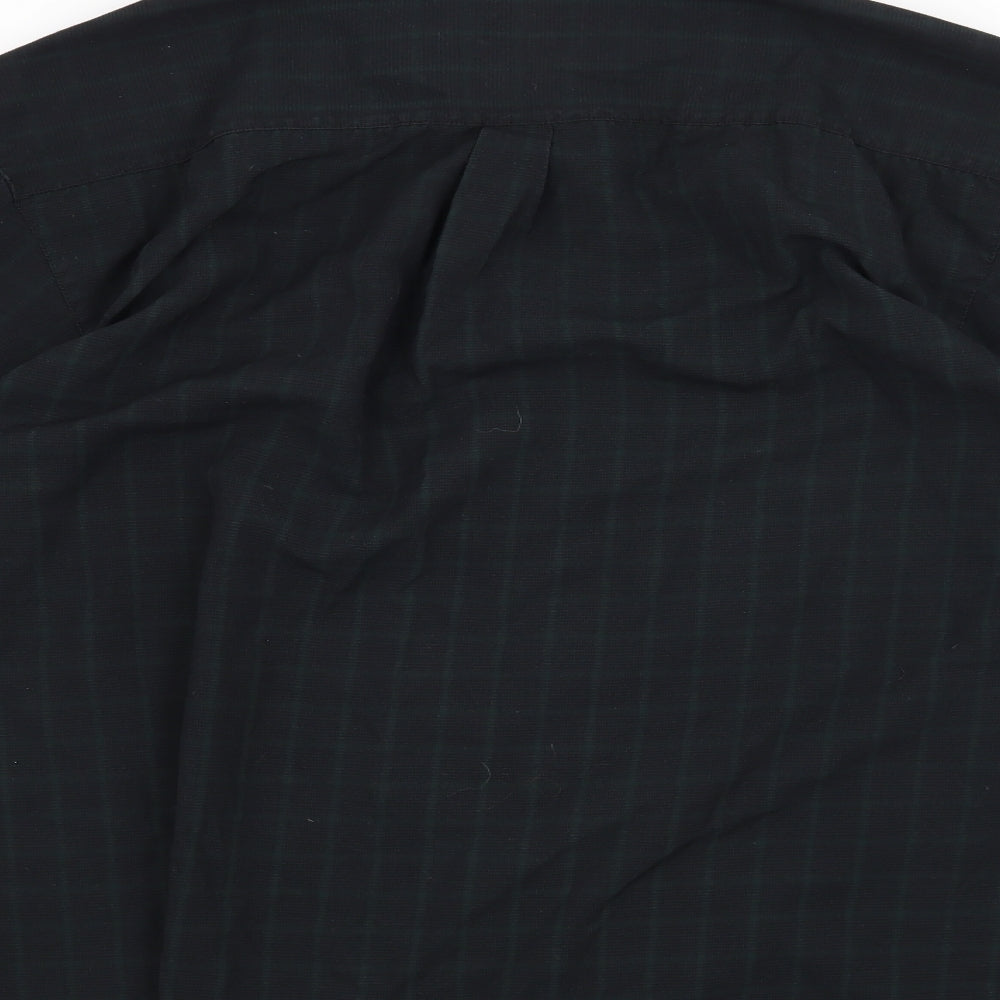 Mens UK Size S Ciro Citterio Black Button-Up Long Sleeve Casual Shirt