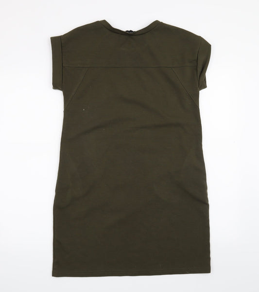 New Look Womens Green A-Line Size 10