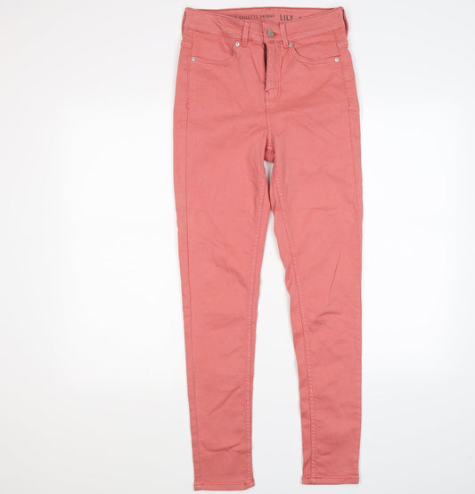 Womens UK Size 8 Oasis Regular Fit Skinny Pink Jeans