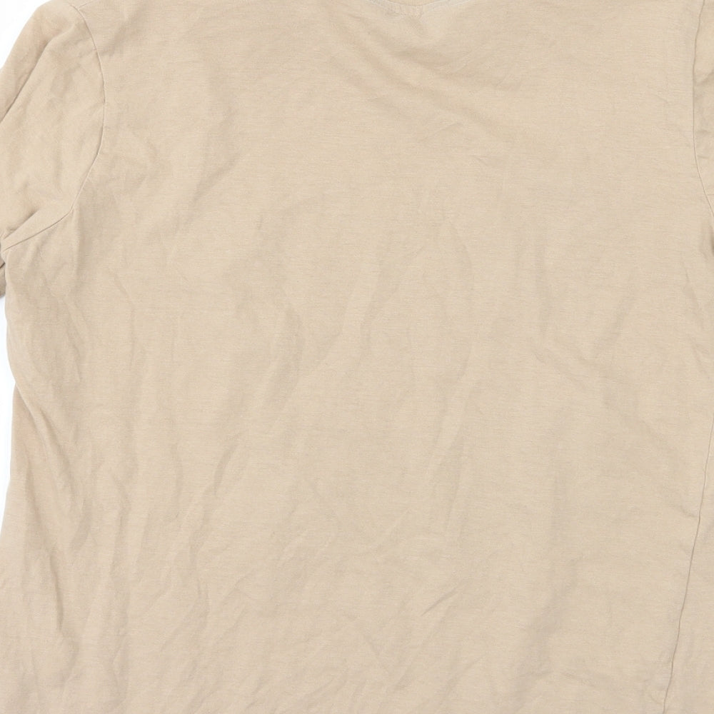 Womens UK Size 10 New Look Brown Basic T-Shirt
