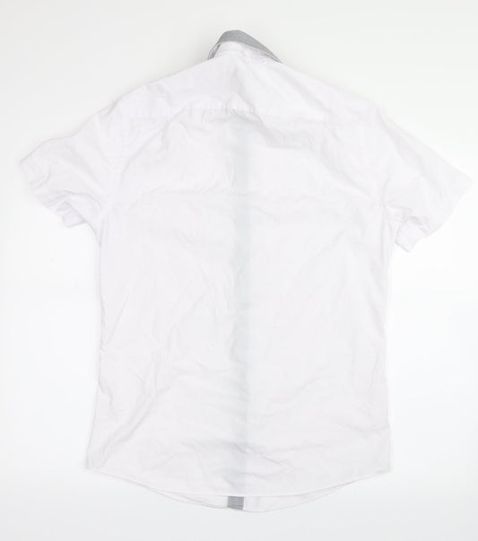 George Mens White Button-Up Size 15