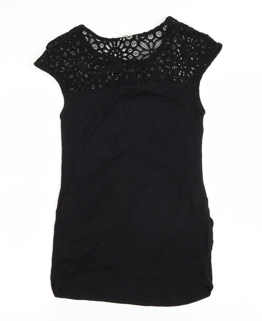 Womens UK Size S H&M Black Basic T-Shirt